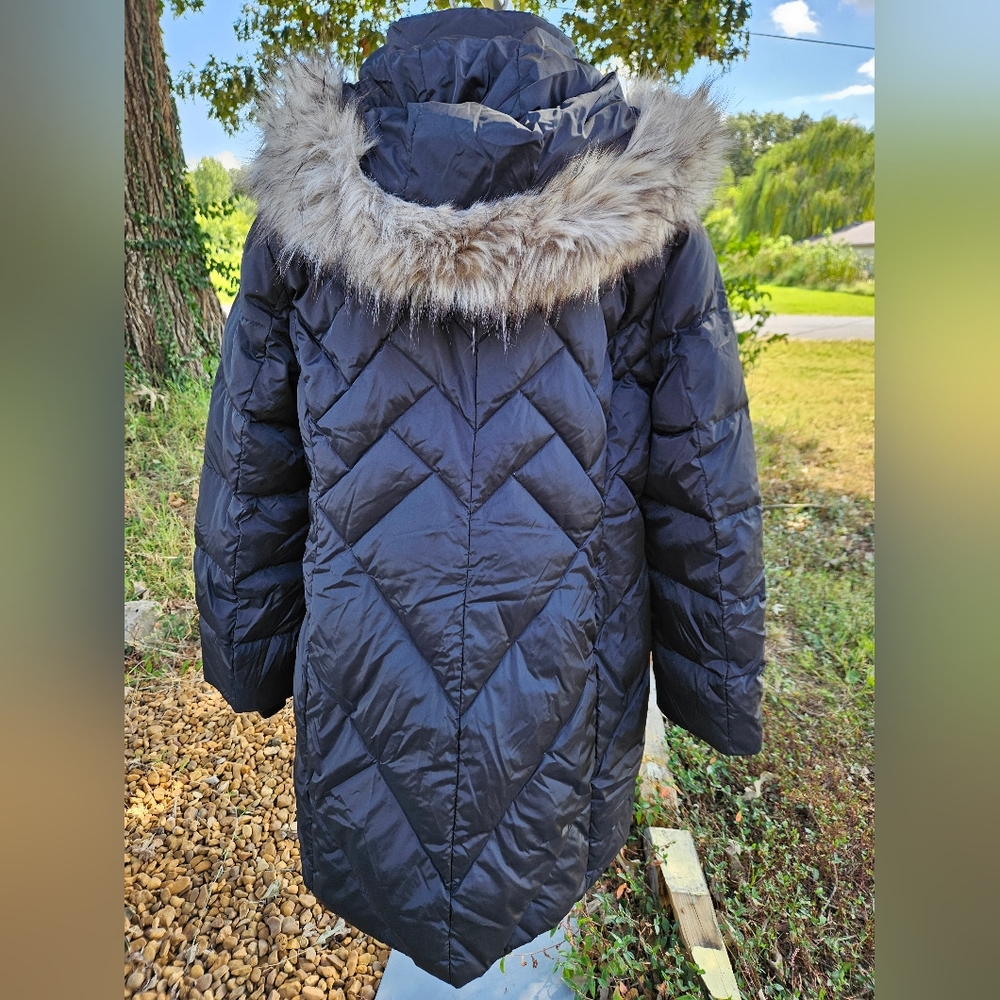 Tower-London Fog Faux-Fur Hood Down Puffer Coat - Picture 5 of 15